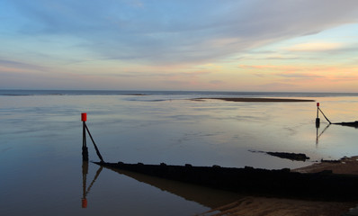 Coastal  Scene at Dusk Suffolk England