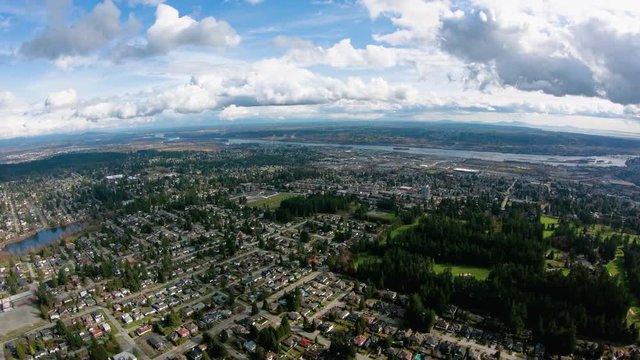 Coquitlam BC Canada Aerial Cityscape