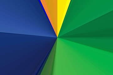 Fototapeta premium Abstract background using brazil flag colors. Rays Colorful stripes beam pattern. Stylish illustration backdrop.