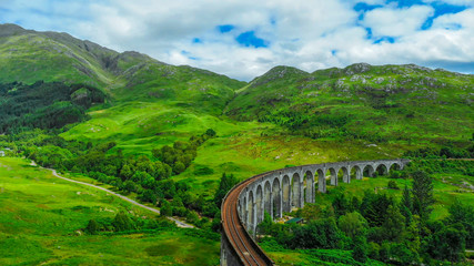 Fototapeta na wymiar Glenfinnan viaduct in the highlands of Scotland