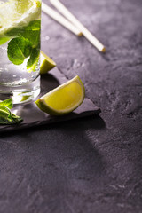 Mojito refreshing cocktail,  alcohol drink 
