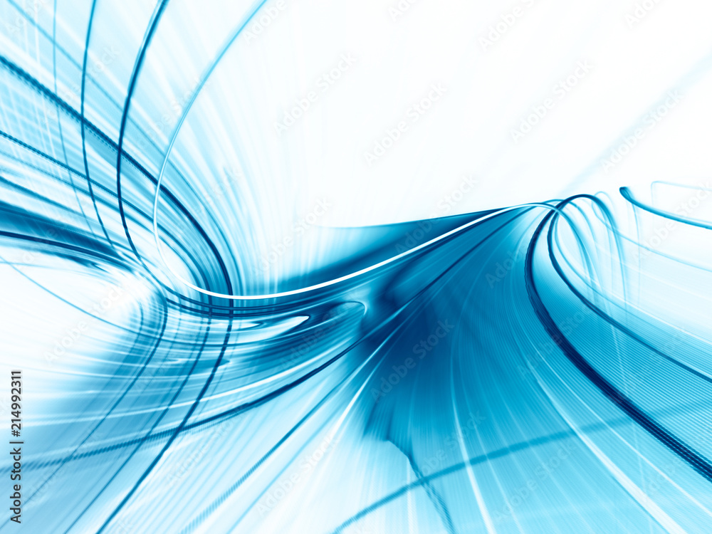 Leinwandbilder Abstract blue toned background texture on white. Dynamic lines and halftone effects pattern. Detailed fractal graphics. Science and technology concept.
