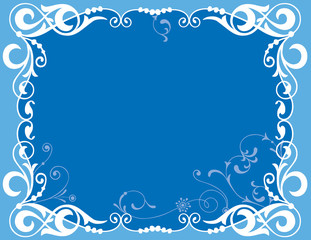 Vector image of decorative blue framework