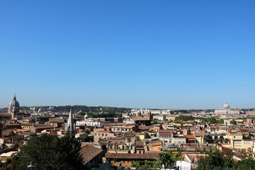 Fototapeta premium Above the rooftops of Rome, Italy