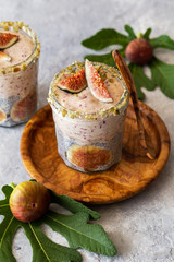 Chia pudding with fresh fig