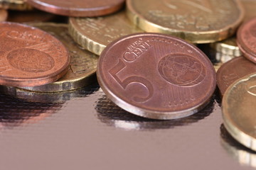 Euro cent coins