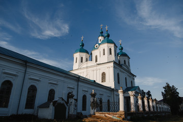 Christian temple against the blue sky