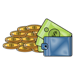 wallet with money design