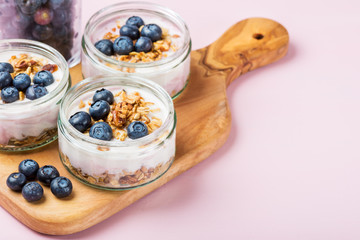 Yogurt with Homemade Granola and Blueberries