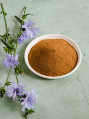 Diabetic coffee with chicory. Alternative replacement for black coffee.