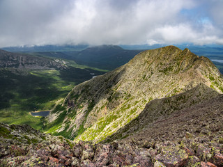 Obraz premium Mountain Ridge, Summit Vista, Katahdin Knife's Edge, Baxter State Park