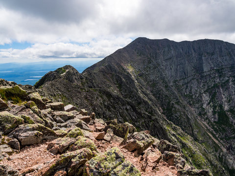 Mountain Ridge, Summit Trail, Baxter State Park Katahdin Knife's Edge