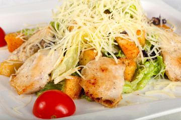 Caesar salad with chicken