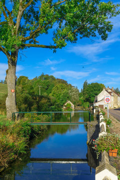 The village Bligny-sur-Ouche, in Cote dOr, Burgundy