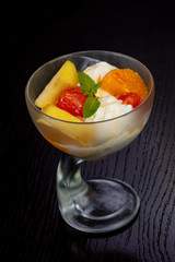 Delicious fruit ice cream