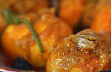 Traditional spicy egg curry of Indian subcontinent