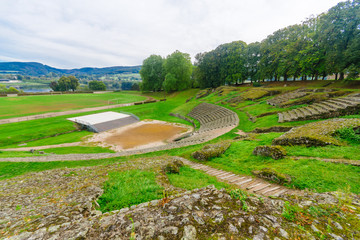 Obraz premium The roman theater remains in Autun