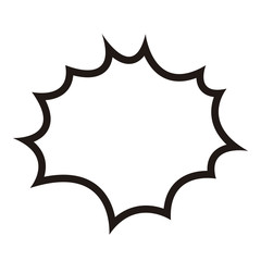 Isolated empty comic speech bubble