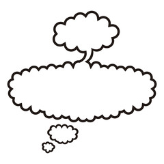 Isolated empty comic speech bubble