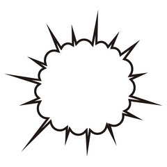 Isolated empty comic speech bubble