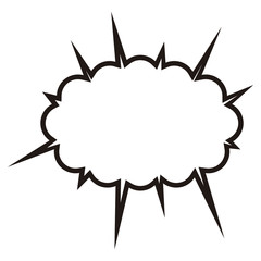 Isolated empty comic speech bubble