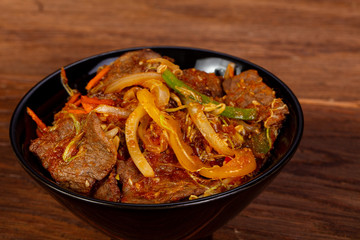 Beef with curry