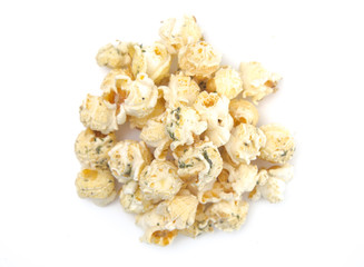 Ranch Flavored White Cheese Popcorn on a White Background