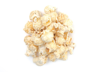 Chili Flavored Popcorn on a White Background