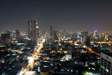 Obraz na płótnie Canvas panorama de bangkok de nuit