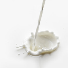 Pouring milk splash