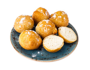 Sweet balls with powdered sugar