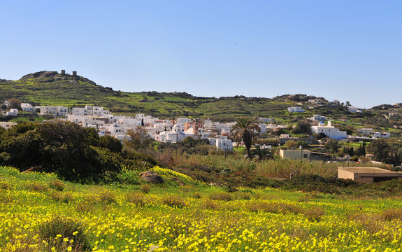 Agios Arsenios village on summer, Naxos island