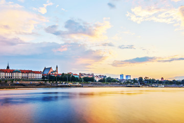 Warsaw at the Sunset Time with Amazing colors