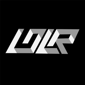 G L R Initial Letter three dimension Logo vector element