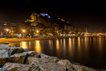 Hiszpania Costa Blanca Alicante nocą © Kuba Petrymusz