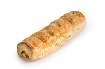 Puff pastry roll with pineapple filling