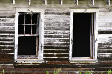 Two Old Broken Windows