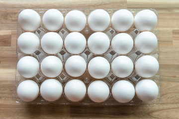 Eggs -- a still life of an egg carton