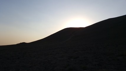 Red sand mount Bogdo in Russia