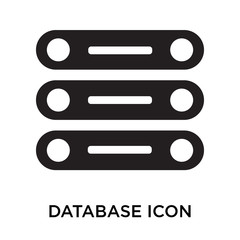 database icons isolated on white background. Modern and editable database icon. Simple icon vector illustration.