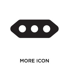 more icons isolated on white background. Modern and editable more icon. Simple icon vector illustration.