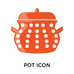 pot icons isolated on white background. Modern and editable pot icon. Simple icon vector illustration.