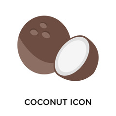 coconut icons isolated on white background. Modern and editable coconut icon. Simple icon vector illustration.