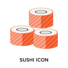 sushi icons isolated on white background. Modern and editable sushi icon. Simple icon vector illustration.