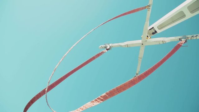 Clip of a winch in an harbour, located in Zadar city, Croatia.