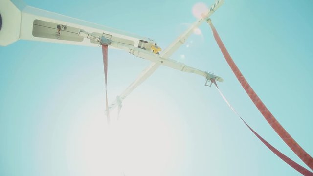 Clip of a winch and a fountain in Zadar city, Croatia.