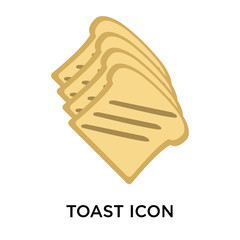 toast icons isolated on white background. Modern and editable toast icon. Simple icon vector illustration.