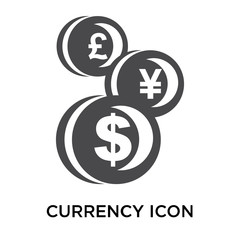 currency icon on white background. Modern icons vector illustration. Trendy currency icons