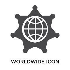 worldwide icon on white background. Modern icons vector illustration. Trendy worldwide icons