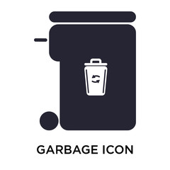 garbage icon on white background. Modern icons vector illustration. Trendy garbage icons